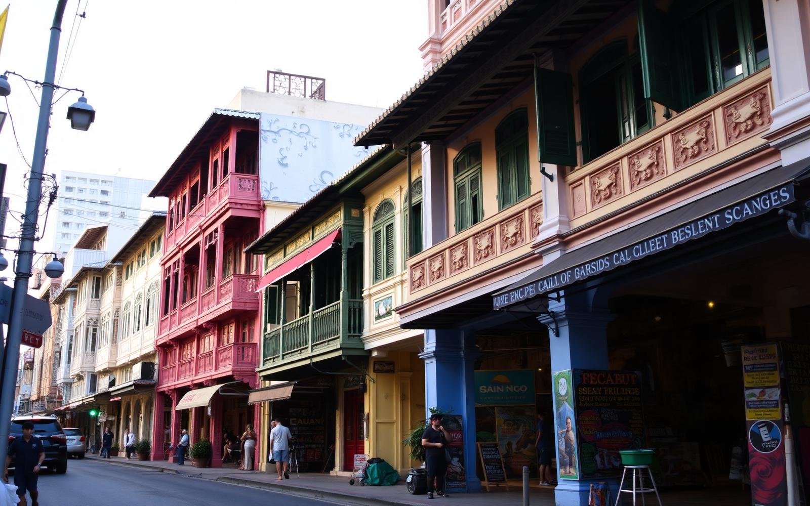 Heritage shophouses in George Town, Penang